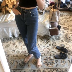High rise straight leg jeans